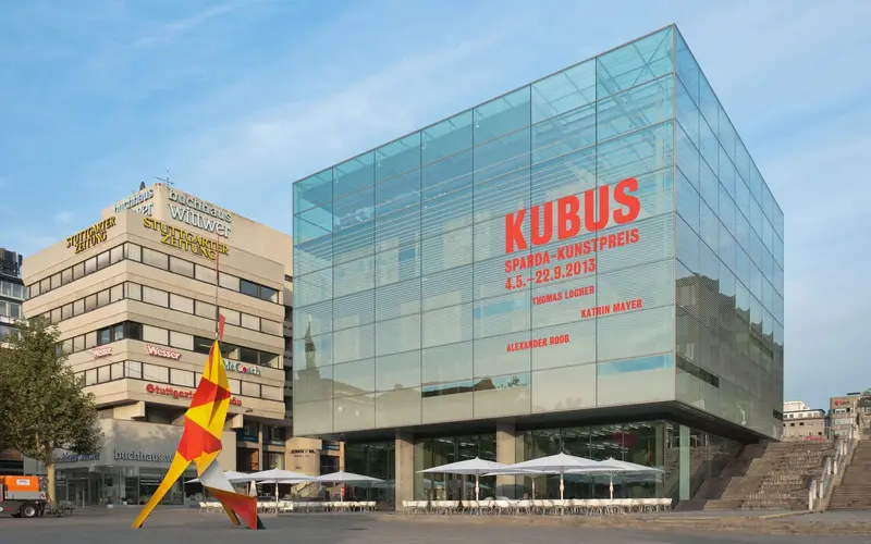 Kunstmuseum Stuttgart on Schlossplatz - the glass cube by Hascher Jehle Architektur, 2005